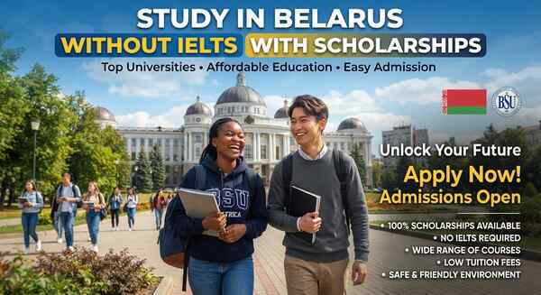 Study in Belarus Without IELTS 2027 with Scholarships